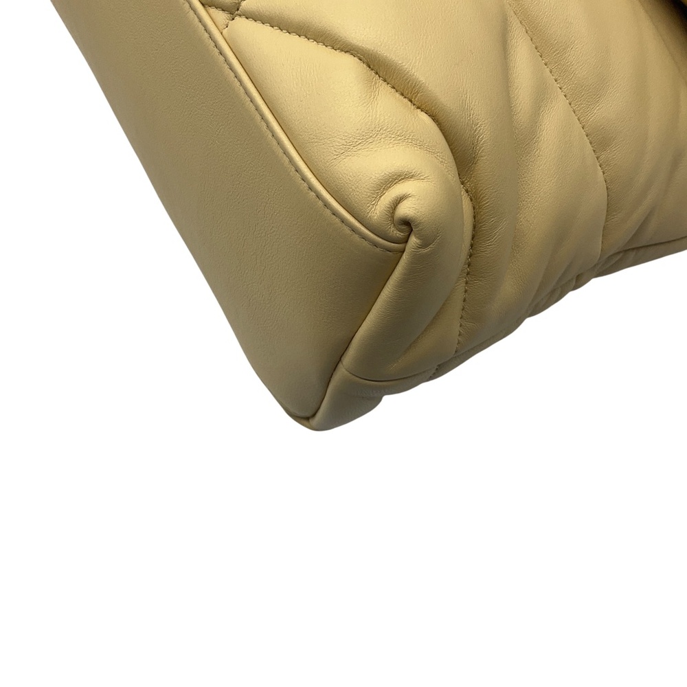 SAINT LAURENT LIGHT YELLOW QUILTED LAMBSKIN LEATHER MEDIUM PUFFER BAG - Picture 11 of 16